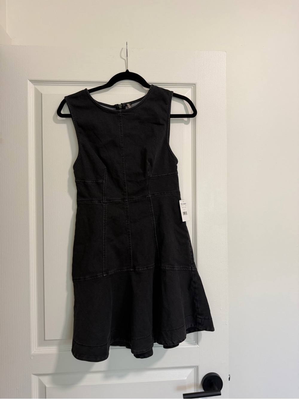 NWT FREE PEOPLE BLACK DENIM DRESS